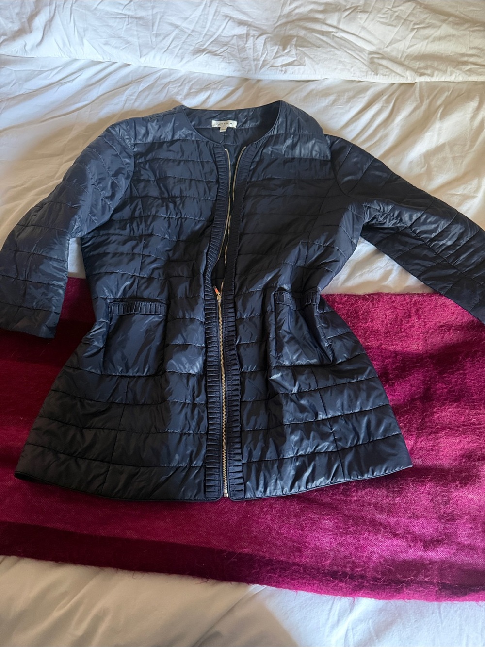PATTY KIM Navy Quilted Woman’s Puffer Jacket